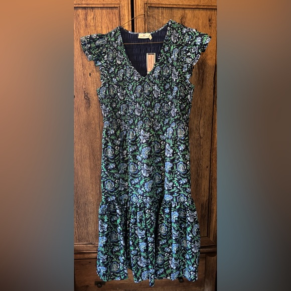 Vineyard Vines Blue Floral Midi Dress - Picture 11 of 13